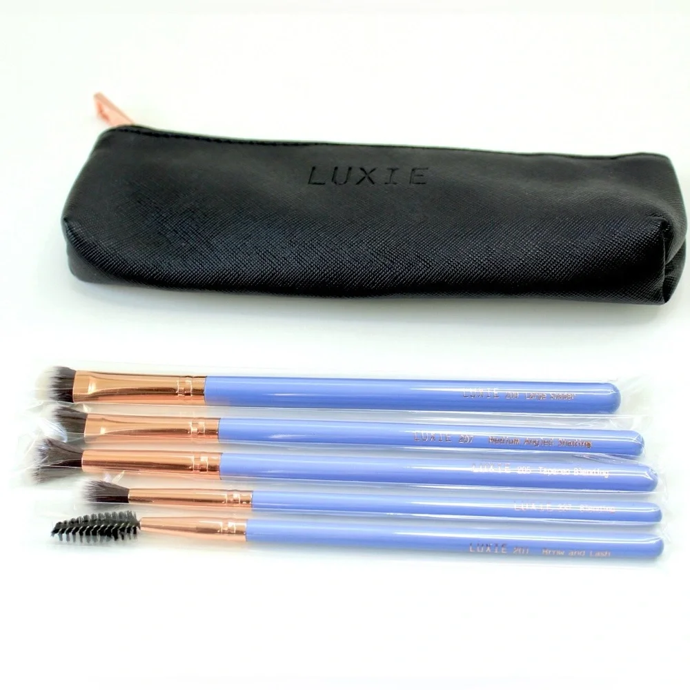 Luxie | Periwinkle 5pc makeup eye brush set